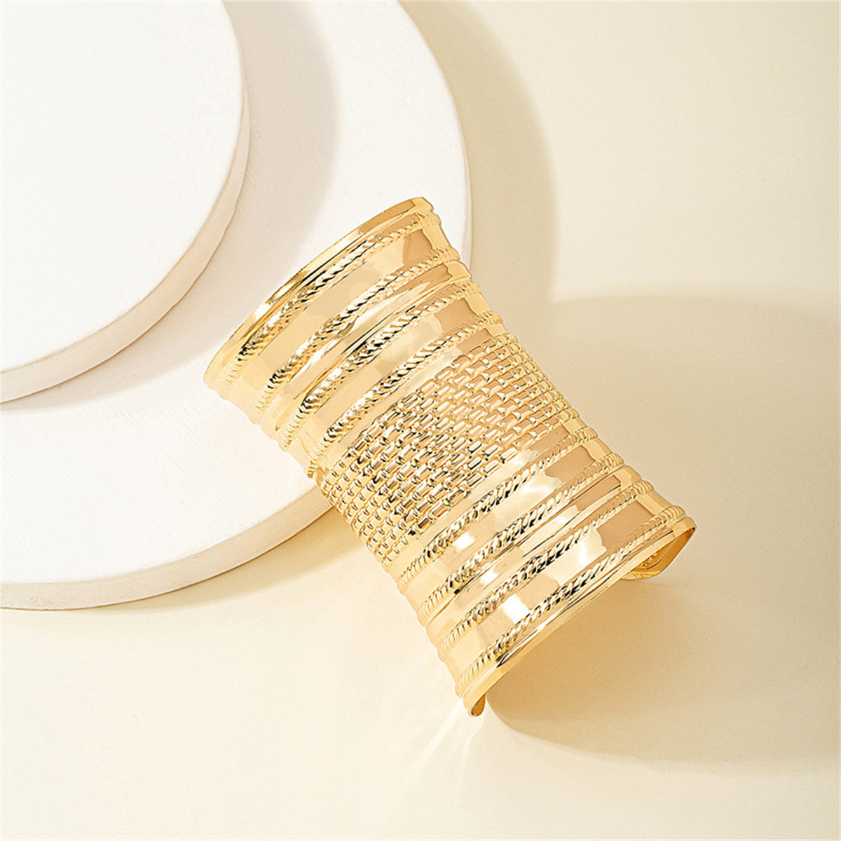 18K Gold-Plated Wrap Cuff, gold bracelet for women, dainty minimalist design, lifestyle look