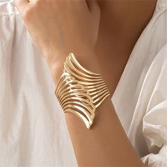 18K Gold-Plated Wing Bypass Hinge Bangle