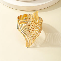 18K Gold-Plated Wing Bypass Hinge Bangle
