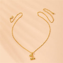 18K Gold-Plated Cherry Pendant Necklace