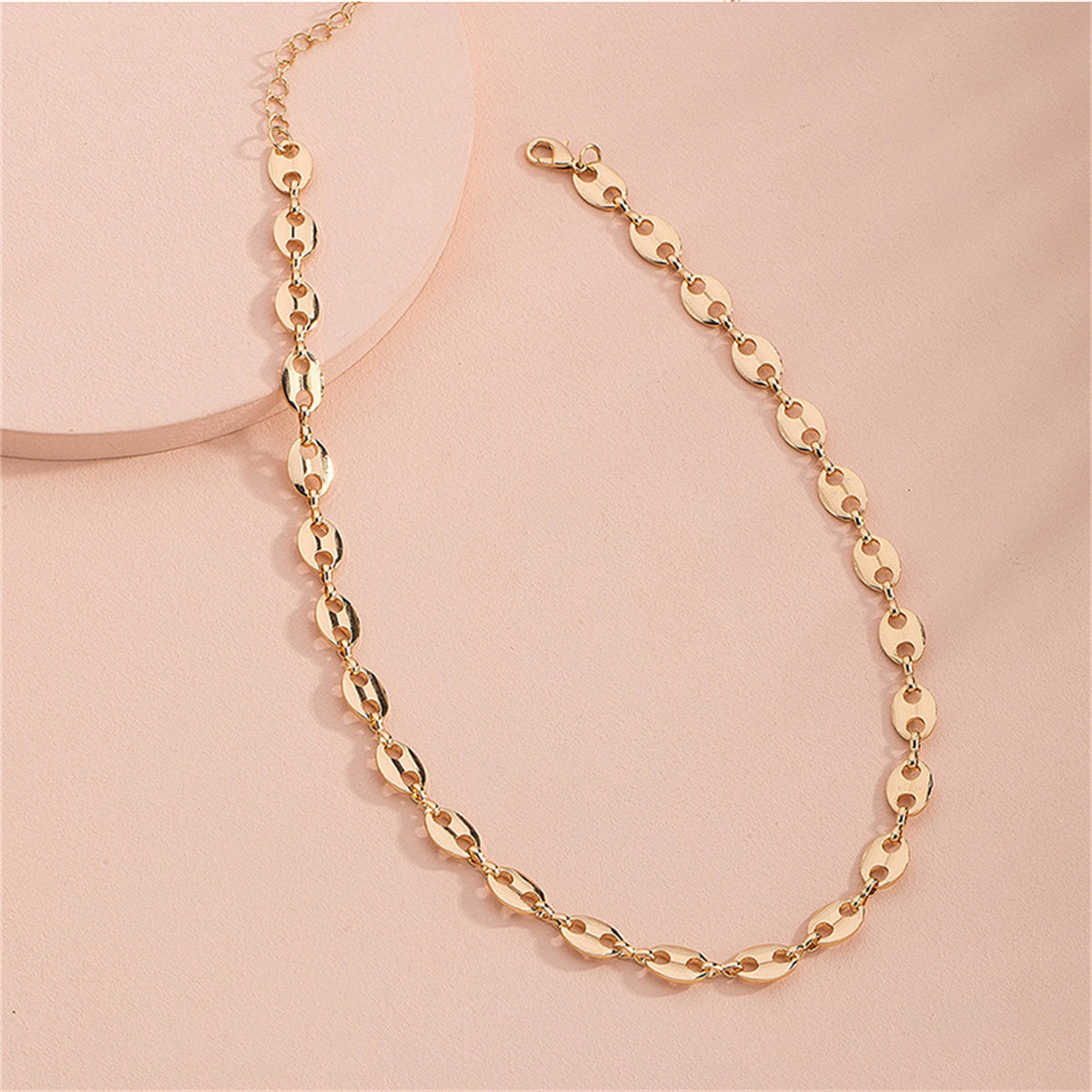 18K Gold-Plated Mariner Chain Necklace, gold pendant necklace for women, botanical inspired, lifestyle look
