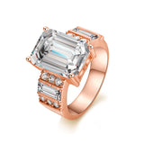 Crystal & Cubic Zirconia Emerald-Cut Ring