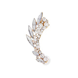 Crystal & Cubic Zirconia 18k Gold-Plated Ear Climber