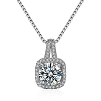 White Crystal & Cubic Zirconia Pendant Necklace