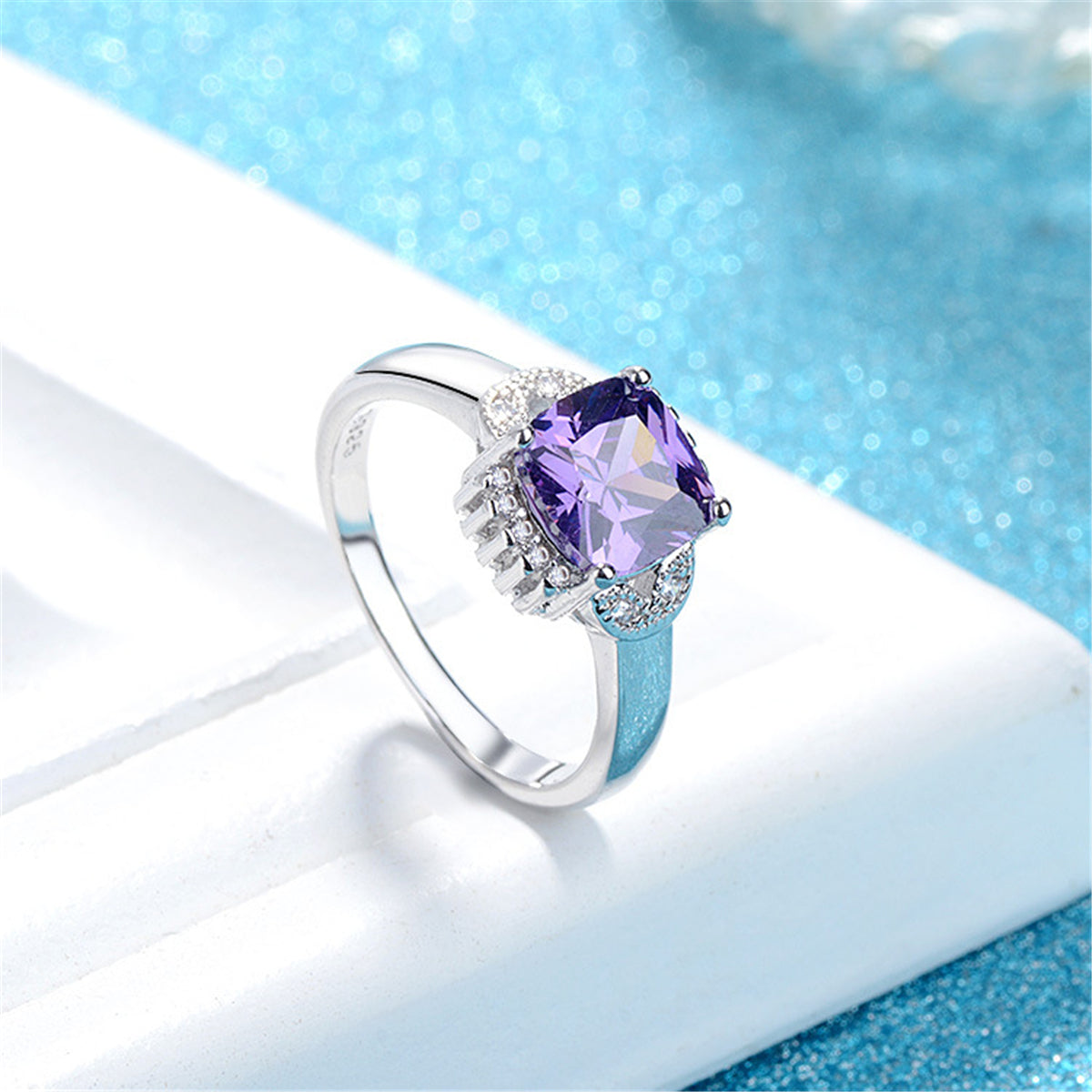 Crystal and Cubic Zirconia Botanical Ring, statement rings for women, vintage-inspired design, lifestyle look