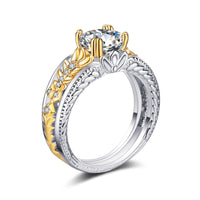 Cubic Zirconia & Two-Tone Cocktail Ring
