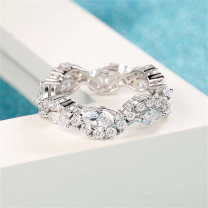 Marquise Crystal and Cubic Zirconia Twine Ring, statement rings for women, dainty minimalist design, lifestyle look
