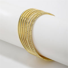 18K Gold-Plated Bangle - Set Of Eight