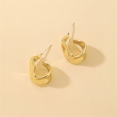 18K Gold-Plated Irregular Huggie Earrings