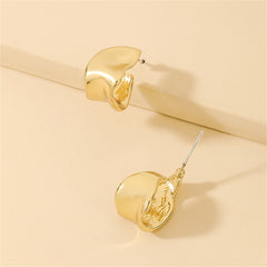 18K Gold-Plated Irregular Huggie Earrings