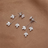 Crystal & Silver-Plated Floral Drop Earrings