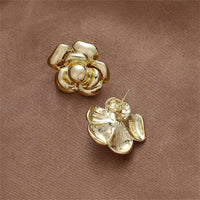 18k Gold-Plated Flower Stud Earrings