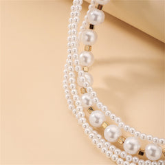 Pearl & 18K Gold-Plated Layered Necklace