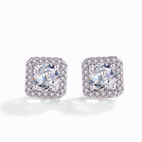 Crystal & Cubic Zirconia Halo Stud Earrings