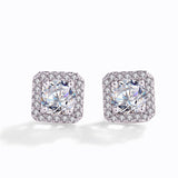 Crystal & Cubic Zirconia Halo Stud Earrings