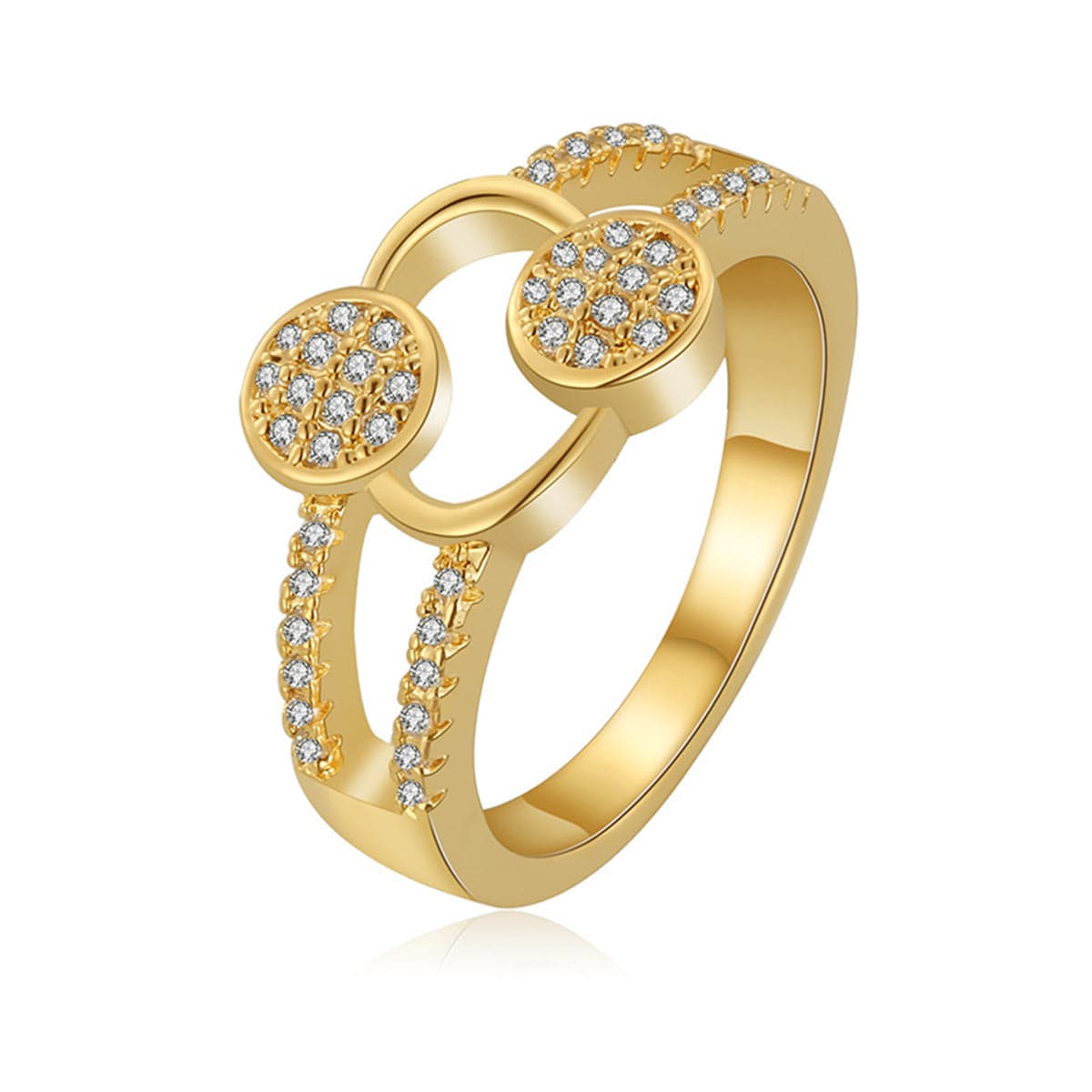 Cubic Zirconia Circle Cut-Out Ring
