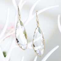 Crystal & 18k Gold-Plated Abstract Drop Earrings