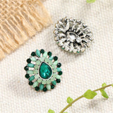 Green Crystal & Cubic Zirconia Stud Earrings