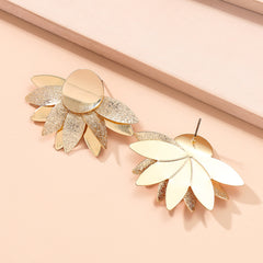 18K Gold-Plated Petals Stud Earrings
