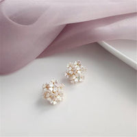 Pink Acrylic & 18k Gold-Plated Flowers Stud Earrings