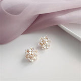 Pink Acrylic & 18k Gold-Plated Flowers Stud Earrings