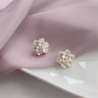 Pink Acrylic & 18k Gold-Plated Flowers Stud Earrings
