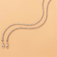 Cubic Zirconia & Silver-Plated Anklet Set