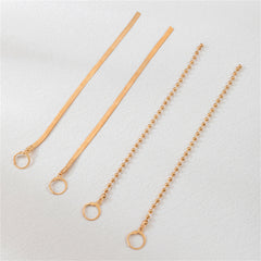 18K Gold-Plated Multi-Chain Huggie Earrings Set