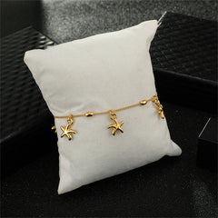 18K Gold-Plated Starfish Station Anklet