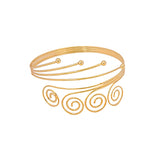 Goldtone Four-Swirl Arm Cuff