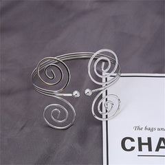 Silver-Plated Open Butterfly Arm Cuff