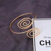 Goldtone Open Eye Bypass Arm Cuff