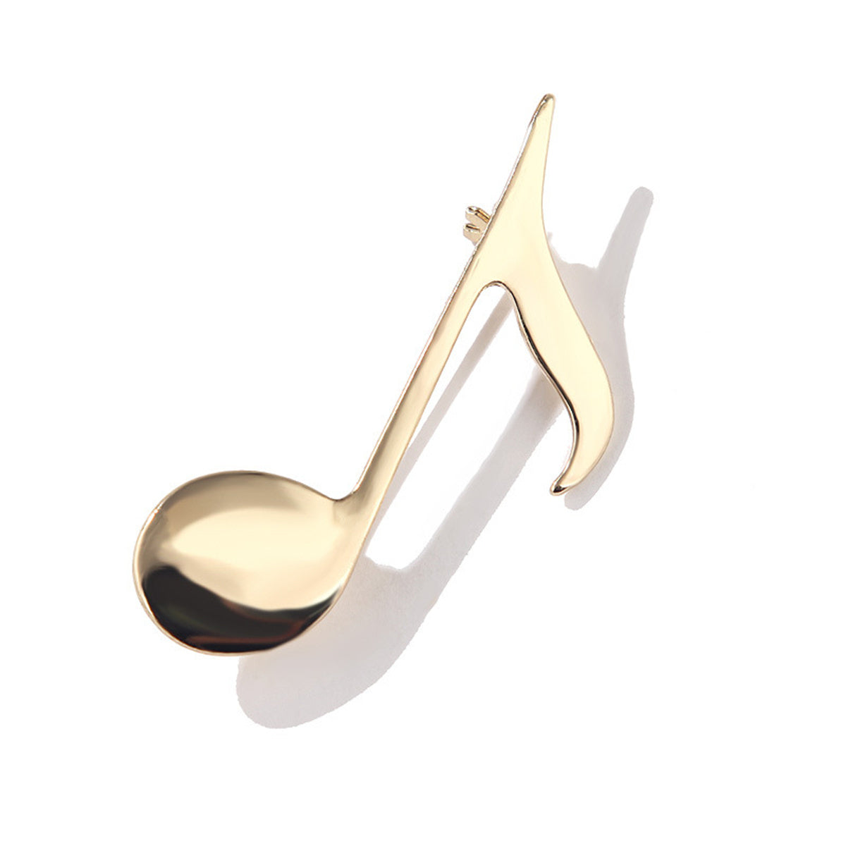 18K Gold-Plated Musical Note Brooch