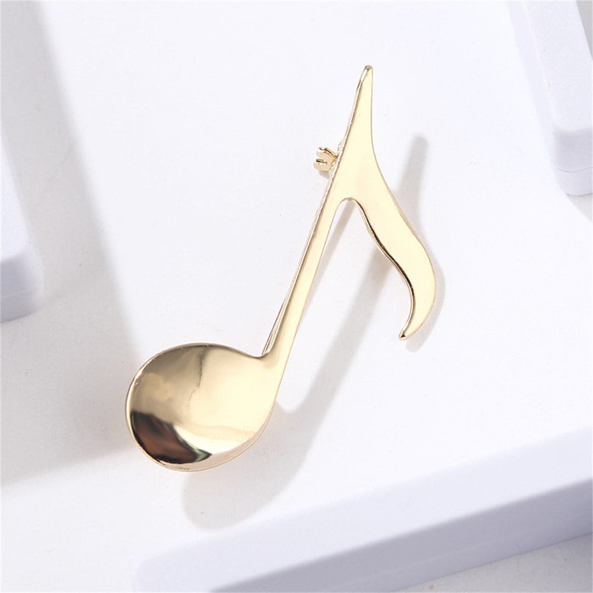 18K Gold-Plated Musical Note Brooch