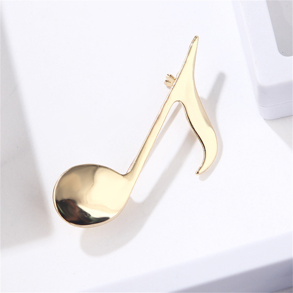 18K Gold-Plated Musical Note Brooch
