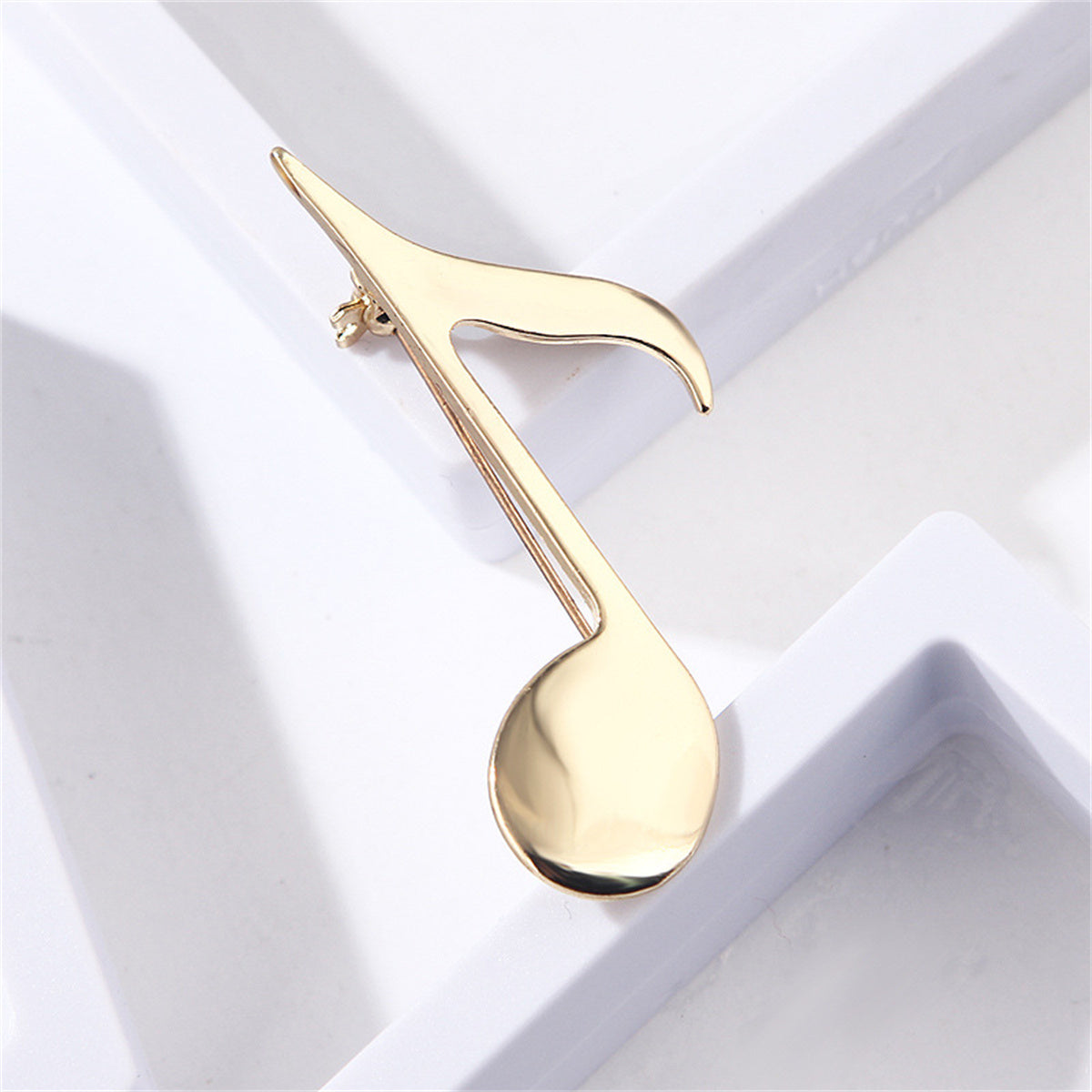 18K Gold-Plated Musical Note Brooch