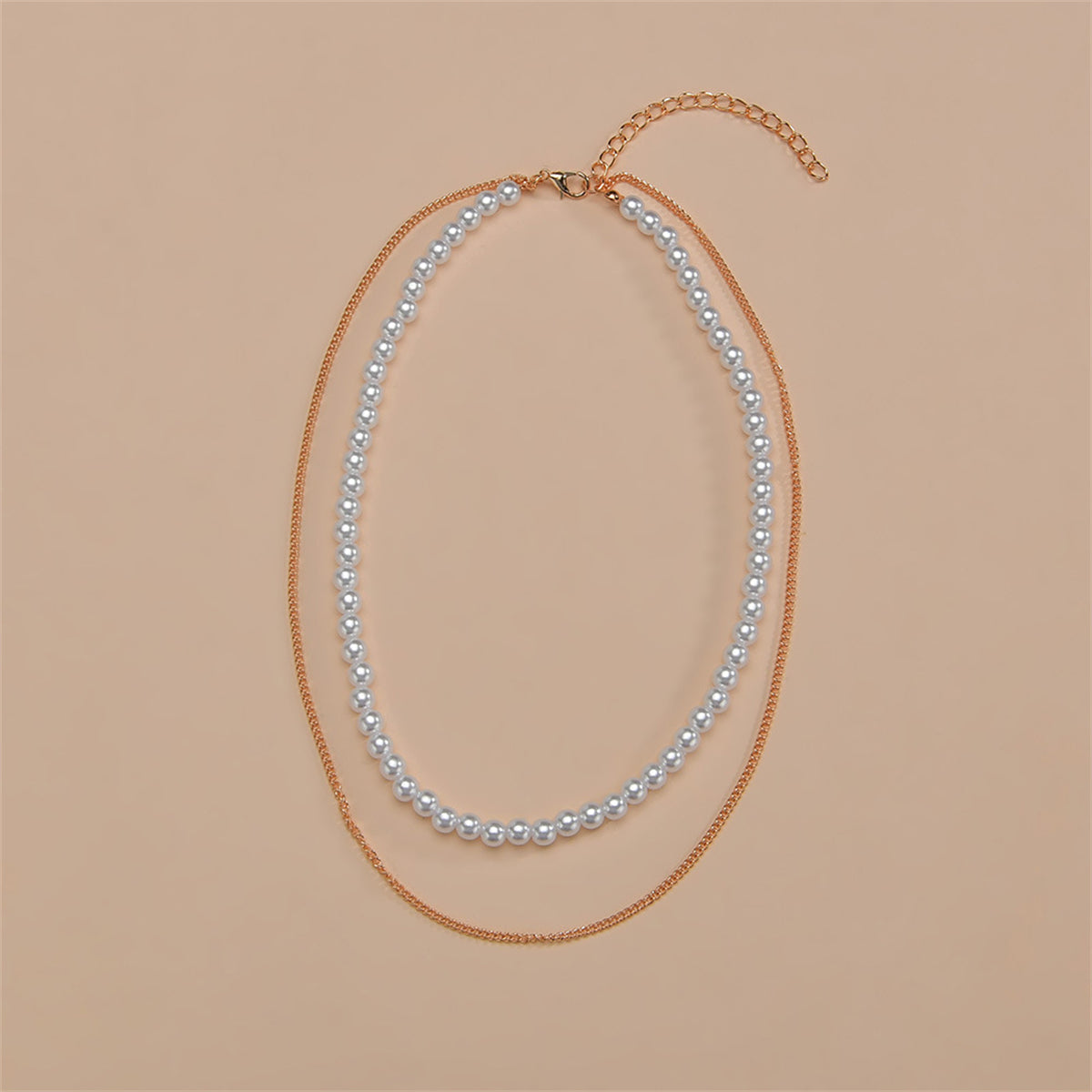 Pearl and 18K Gold-Plated Layered Necklace, gold pendant necklace for women, everyday style, lifestyle look