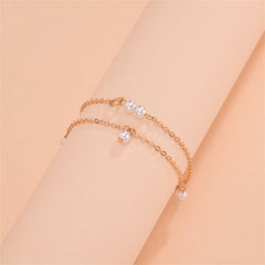 Pearl & 18K Gold-Plated Layered Bracelet