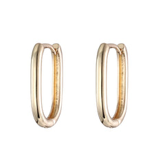 18K Gold-Plated Square Huggie Earrings