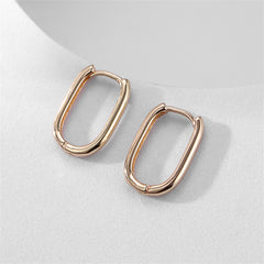 18K Gold-Plated Square Huggie Earrings
