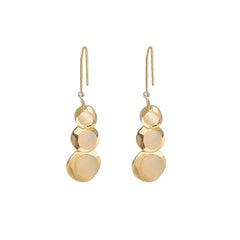 Quartz & Cubic Zirconia 18K Gold-Plated Linked Round Drop Earrings
