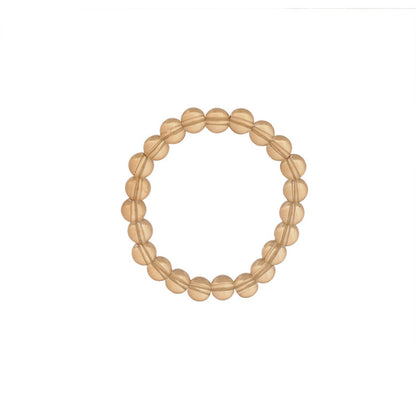 Light Brown Beaded Stretch Bracelet, bracelet for women, vintage-inspired design, front view