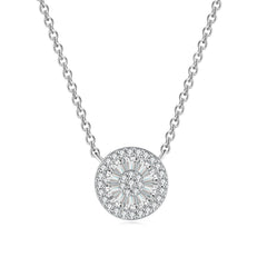 Crystal & Cubic Zirconia Round Pendant Necklace