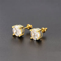 Marquise Crystal & Cubic Zirconia Round Stud Earrings