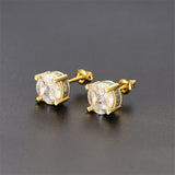 Marquise Crystal & Cubic Zirconia Round Stud Earrings