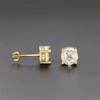 Marquise Crystal & Cubic Zirconia Round Stud Earrings