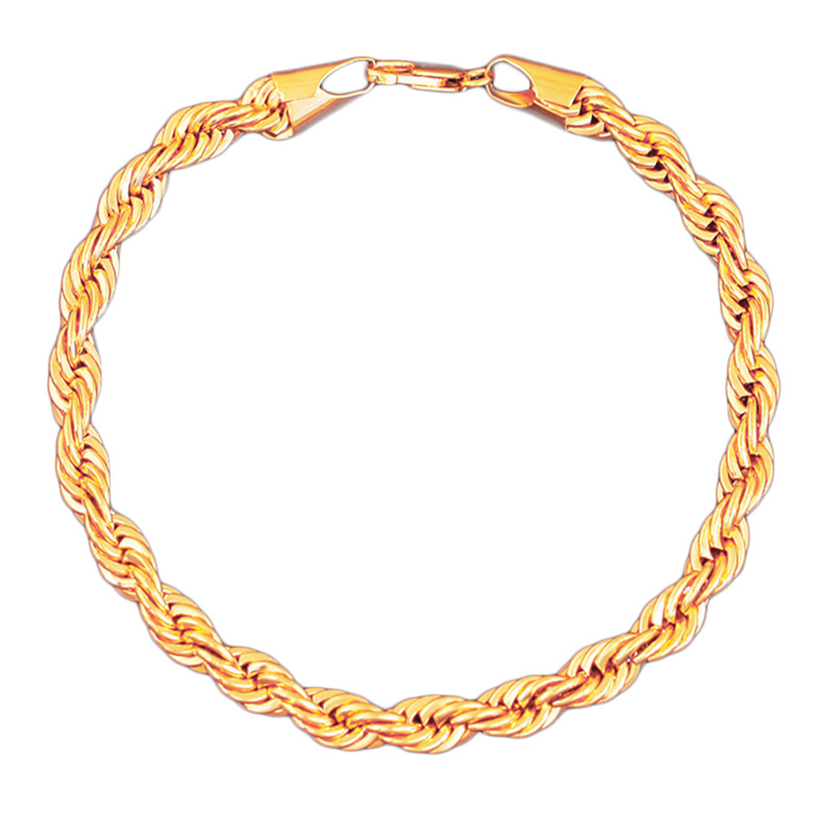 18K Gold-Plated Twine Bracelet, gold bracelet for women, elegant gift for her, side view