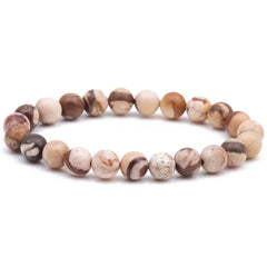Zebra Jasper Beaded Stretch Bracelet