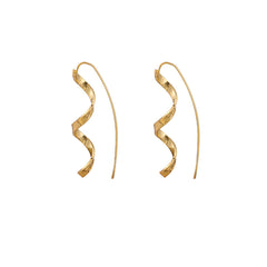 18K Gold-Plated Twisted Threader Earrings