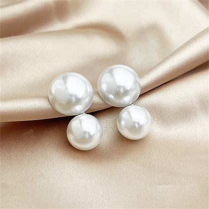 Pearl and Silver-Plated Round Double-Bead Drop Earrings, silver drop earrings for women, everyday style, lifestyle look